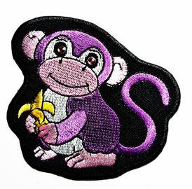 Утюг таможни обезьяны животных на ткани заплат сплетенной для одежды куртки одежды