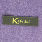 Golden Color Custom Woven Fabric Labels Rectangle T Shirt Woven Labels