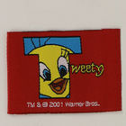 100% Polyester Straight Cut Fabrics Woven Neck Labels for Clothing Garments