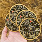 Custom Round Embroidered Cloth Badges Decoration Iron On Patches For Jackets