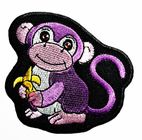 Animals Monkey Custom Iron On Patches Fabric Woven For Garment Jacket Clothing