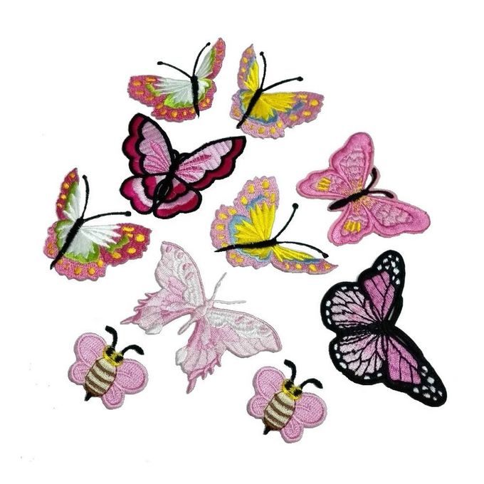 Утюг дизайна цветка выполненный на заказ на заплате вышивки заплат розовой